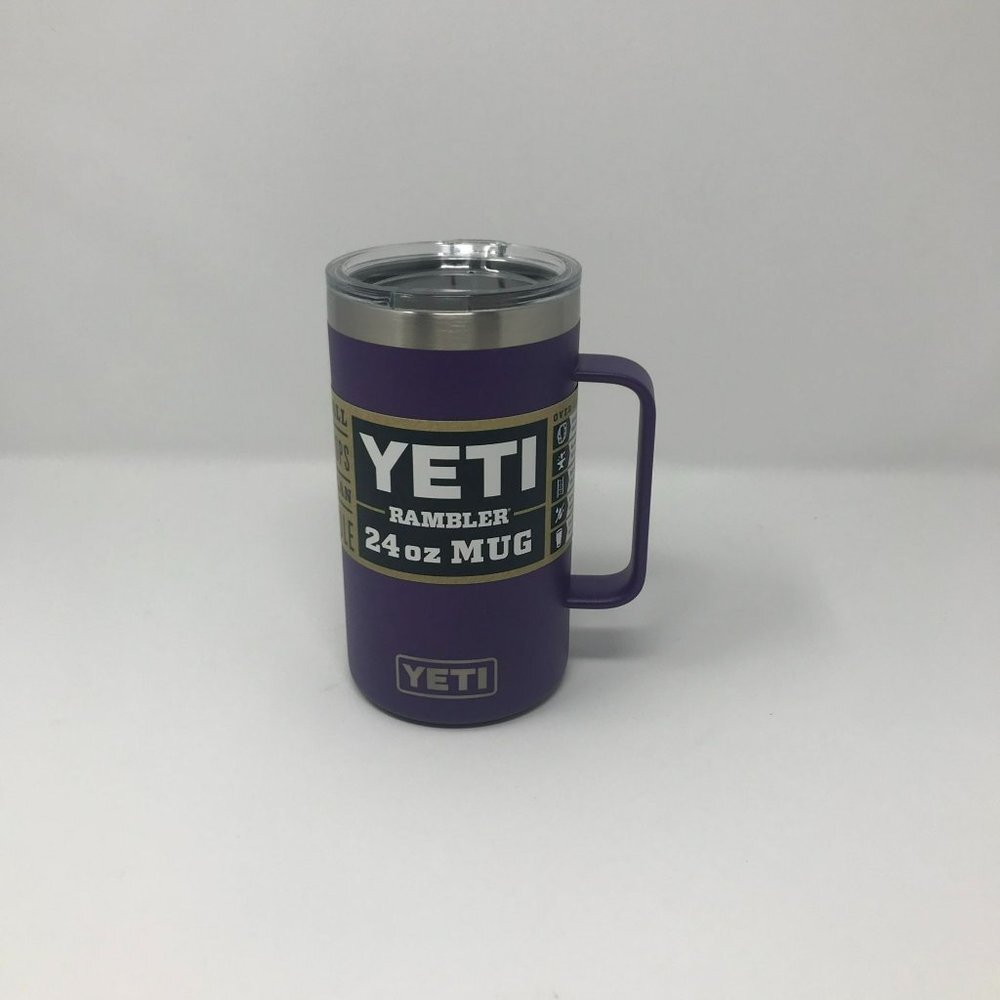 Limited Edition YETI Peak Purple Rambler 24oz Mug with Standard Lid Medium